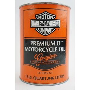 Harley-Davidson Motorcycle Oil 1 Quart Orange Premium II 20W-50 Vintage Fair